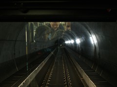 Auch im Tunnel gibt es eine Betriebsstrecke. Es ist die Verbindung zwischen C und D Tunnel an der Bockenheimer Warte.