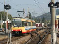 In Ettlingen werden Züge verstärkt....