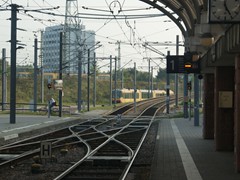 Hier würde die S4 die Rampe im Hintergrund zur DB Strecke nach Rastatt erklimmen....