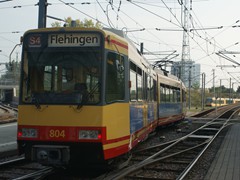 Die Linie S4 endet am Altalbhnhof wegen Gleisbauarbeiten auf der Strecke Richtung Rastatt