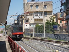 Die Station "Ercolano Scavi Vesuvio" am Fue des Vesuvs