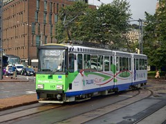 Ein Typ Nr II / MLNRV mit Werbung für den Tallink Shuttle. Eine Fährverbindung nach Tallink.