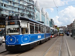 Retro Tram Wagen 138 an der zentralen Station Hobujaama 