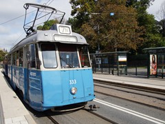 Museumsbahn vor dem ABBA Museum
