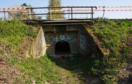 Der Durchlass für den Lachegraben