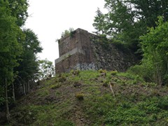 Das Widerlager der ersten Höllentalbrücke