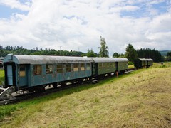 Diese Umbauwagen warten auf ihre Restaurierung.