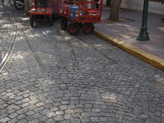 Sieht man verlassene Straßenbahnschienen