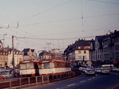 Begegnung des U1 Zwillings mit dem Nachfolger des Typs U2 auf der Maybachbrücke