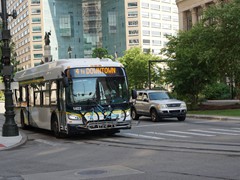 Bus mit Fahrradträger