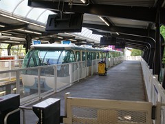 Blue Train in der Station "Seattle Center" an der Seattle Needle