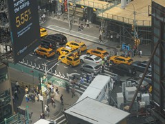 Eine weitere beliebte Fortbewegung in NY isz es, mit dem Taxi im Stau zu stehen...