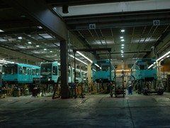 Die Gleise im nord-östlichen Teil der Halle.
