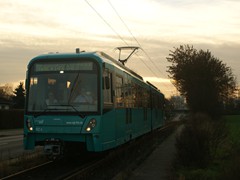 Die Betriebsstrecke, hier parallel zur Heerstraße, die zur Stzw führt.