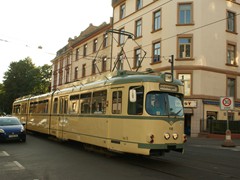 Die Abschiedsfahrt von der direkten Gleiskreuzung Rohrbach -> Glauburgstraße