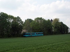 Ein U-3 Wagen fährt in die Werkstatt