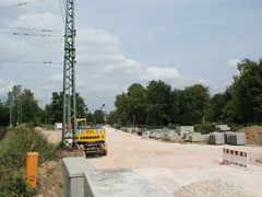 Hier ist an der Trasse schon zu erkennen, dass man den Radius etwas erweitern wird.