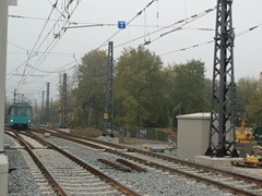 Auch die Weichen Richtung Riedberg sind nun engebaut.