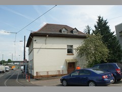 Das alte Verwaltungsgebäude der Gleisbau Werkstatt. VGF Bereich Infrastruktur.