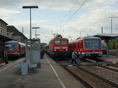 E143 627-8 im Knoten Lauda vor dem Umbau 2014