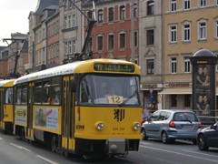 Ein 4xGrTwER Tatra Zug der Linie 12 Wagen 224 214 dreht mttlerweile in Dnepropetrovsk seine Runden