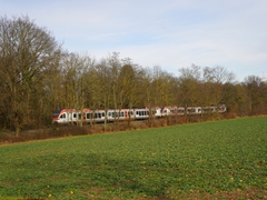 Ein Flirt unterwegs in den Rheingau