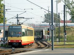 ...kurz vor der Einfahrt in den Bahnhof