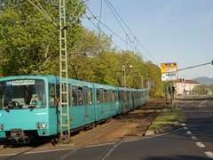 Am ehm. "Hausener Kreisel" Im Hintergrund liegt die Station Hausener-Weg