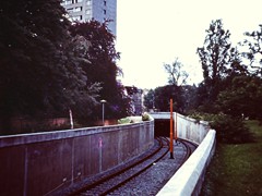 Die Rampe der U5 in der Eschenheimer Anlage