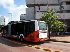 Gelenkbus Heckansicht